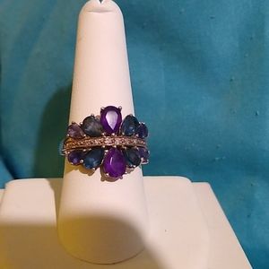 Sterling Silver Multi Gem Ring